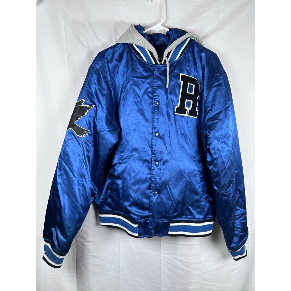 Harry Potter Ravenclaw Varsity Jacket Adults Large Blue Satin Hoodie